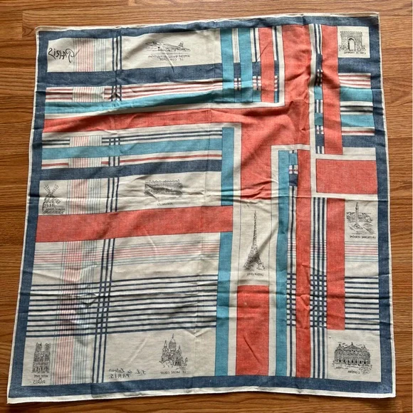 Paris Scarf Eiffel Tower Moulin Rouge - Picture 2 of 3